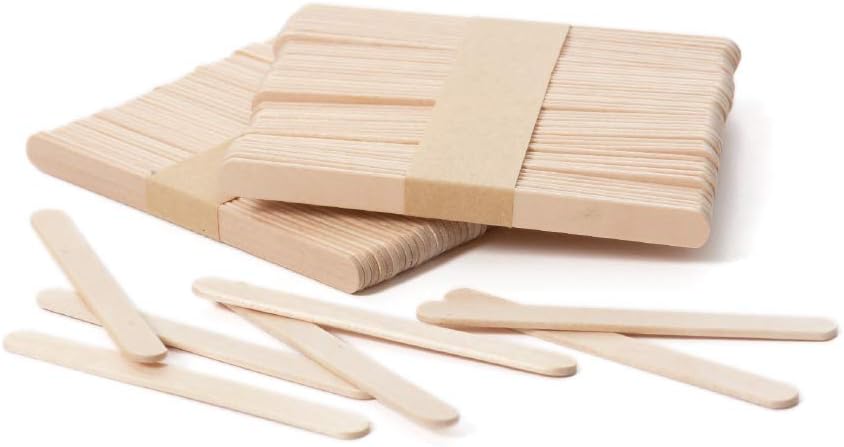 Drevené paličky na nanuky, waffle - sada 100ks Decora