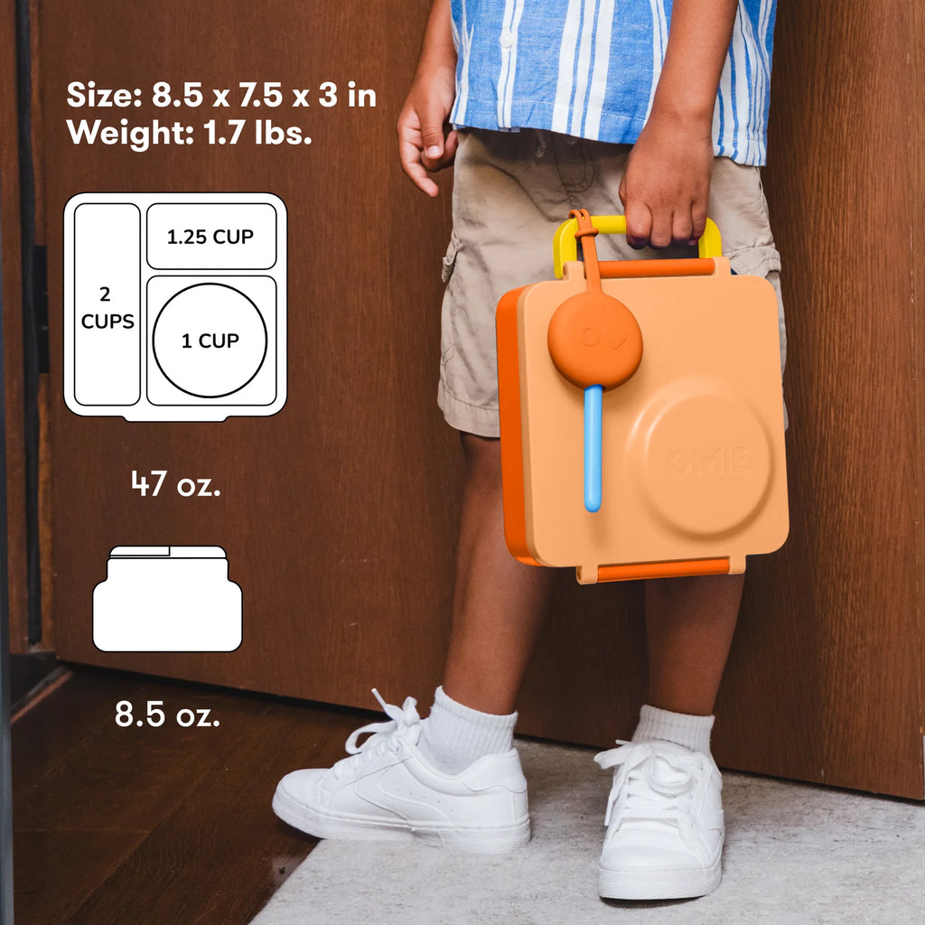 OmieBox hot & cold - Lunchbox s vyberateľnou termonádobou Poppy Orange