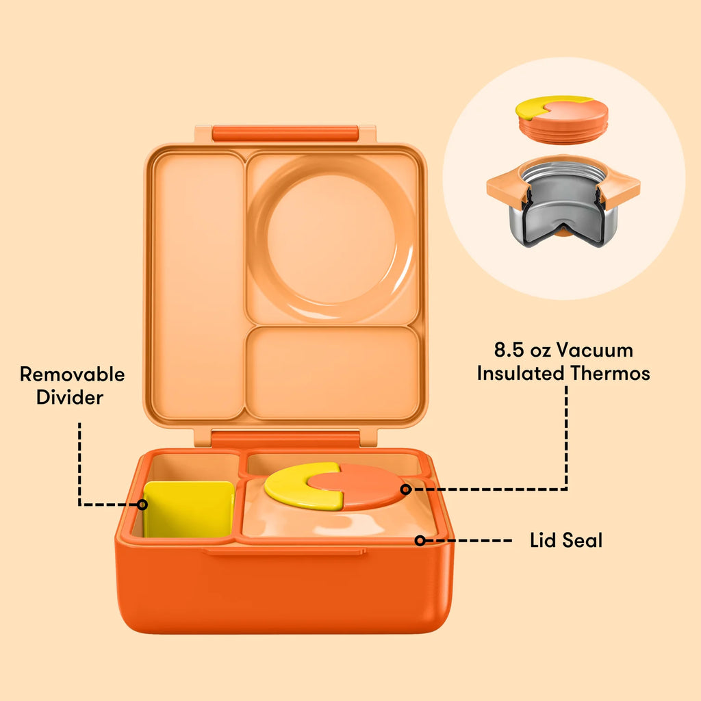 OmieBox hot & cold - Lunchbox s vyberateľnou termonádobou Poppy Orange