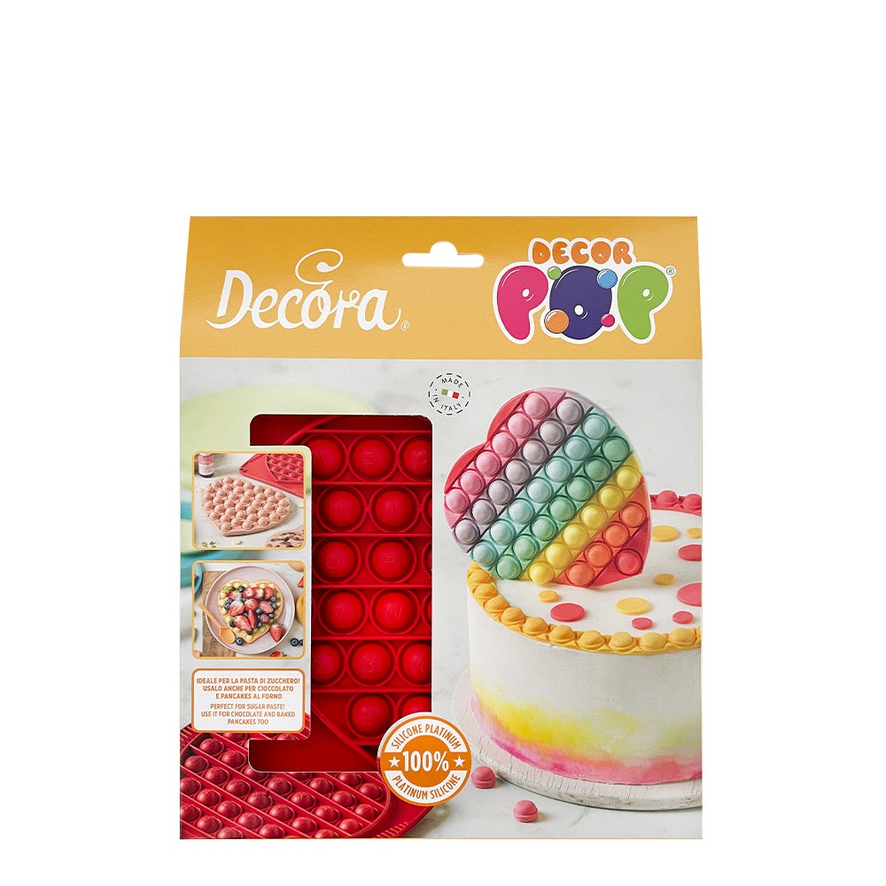 DecorPop silikónová forma - Pop it srdce