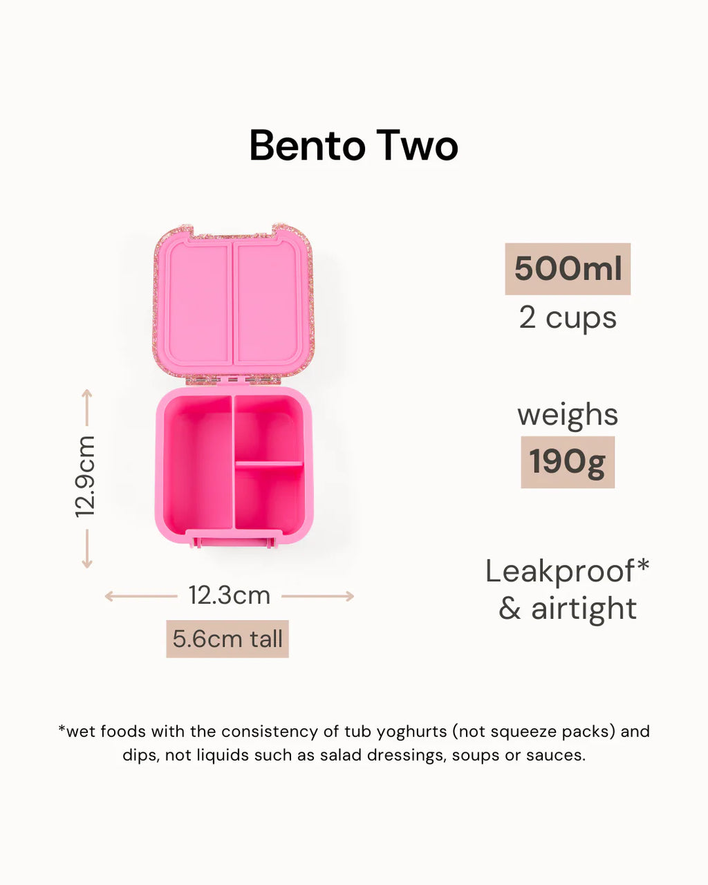 Mini Bento 2 - ružová s trblietkami