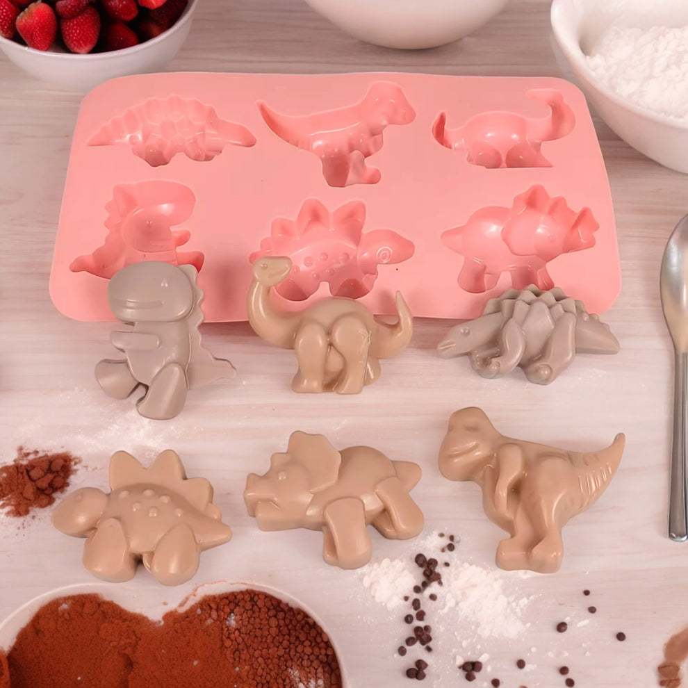 Silikónová forma na pečenie dinosaurov - zelená