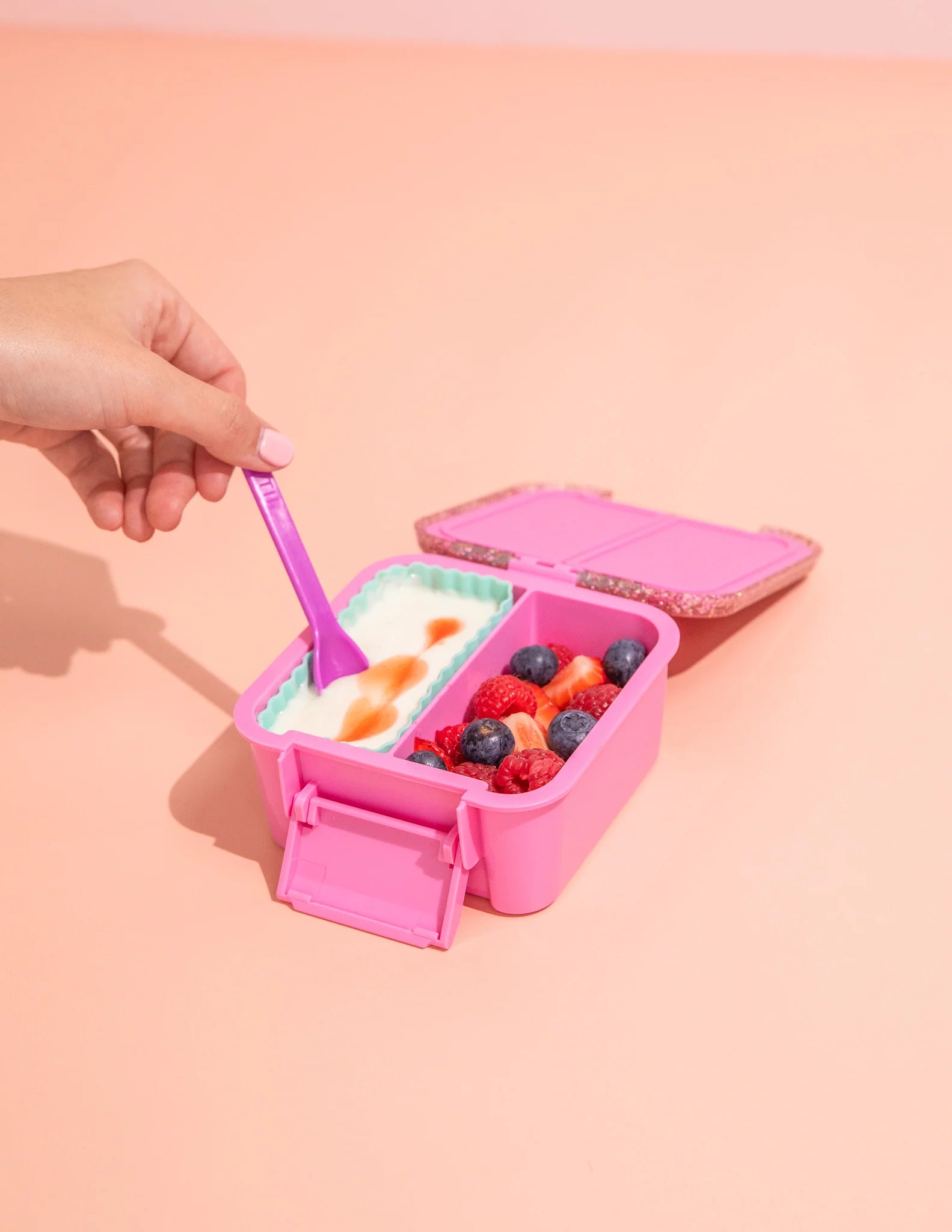 Mini Bento 2 - ružová s trblietkami