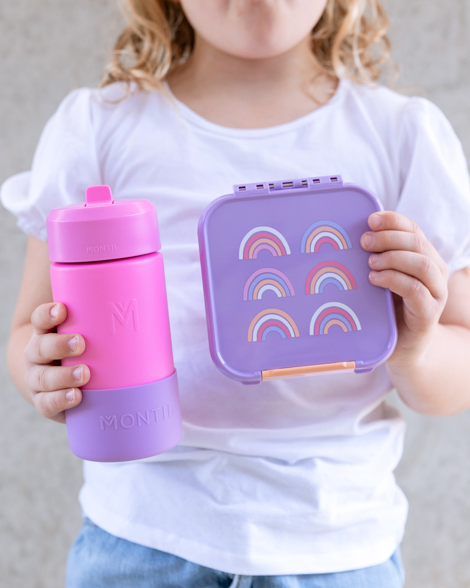 Montii Fusion 350ml - termoizolačná fľaša Ružová s cucacím viečkom