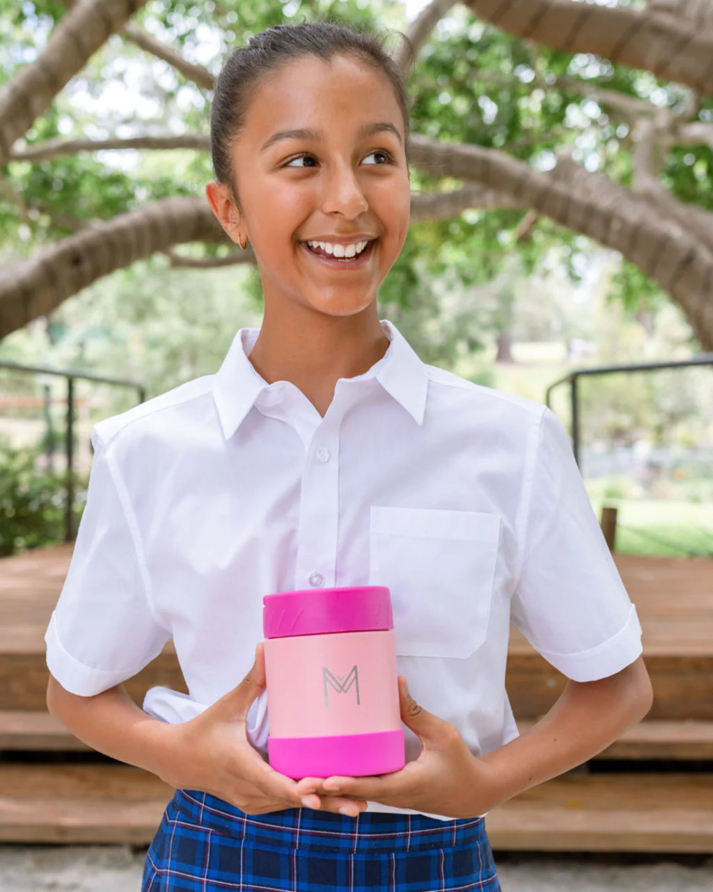 MontiiCo termoska na jedlo 400ml Jahoda