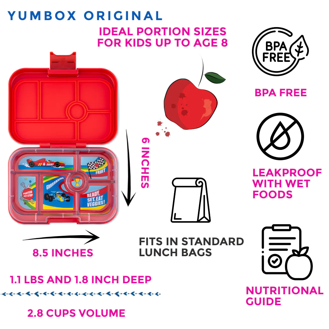 Yumbox Original 6 oddelení červená Preteky