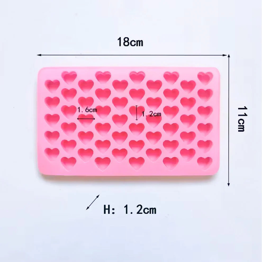 Silikónová forma na gumené srdiečka s pipetou  - modrá