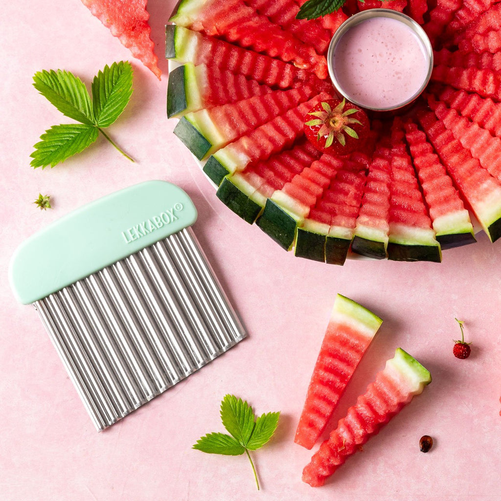 LEKKABOX® vlnkový krájač – strieborný