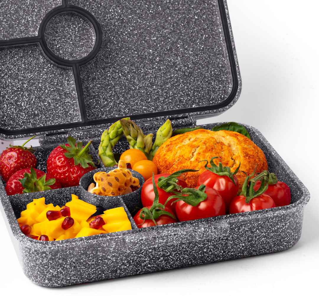 Lekkabox Glamour  so 4 oddeleniami - čierny s trblietkami