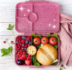 Načítať obrázok do zobrazovača galérie, Lekkabox Glamour  so 4 oddeleniami - ružový s trblietkami
