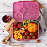 Načítať obrázok do zobrazovača galérie, Lekkabox Glamour  so 4 oddeleniami - ružový s trblietkami
