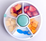 Načítať obrázok do zobrazovača galérie, Göbe Spinner FLIP (malý) - boxík s tlačidlom pre najmenších s 5 priehradkami mentolová
