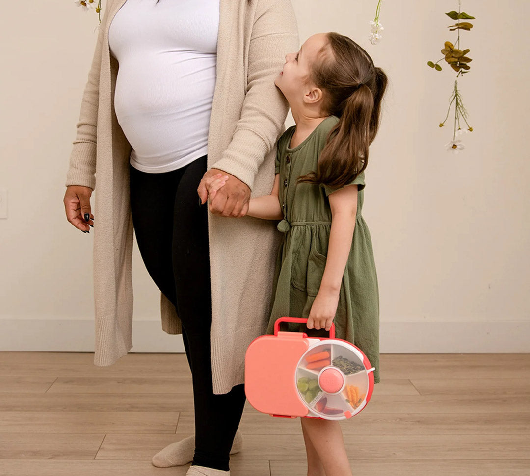 Göbe 2v1 Spinner s tlačidlom s 5 priehradkami +desiatový boxík - Melón