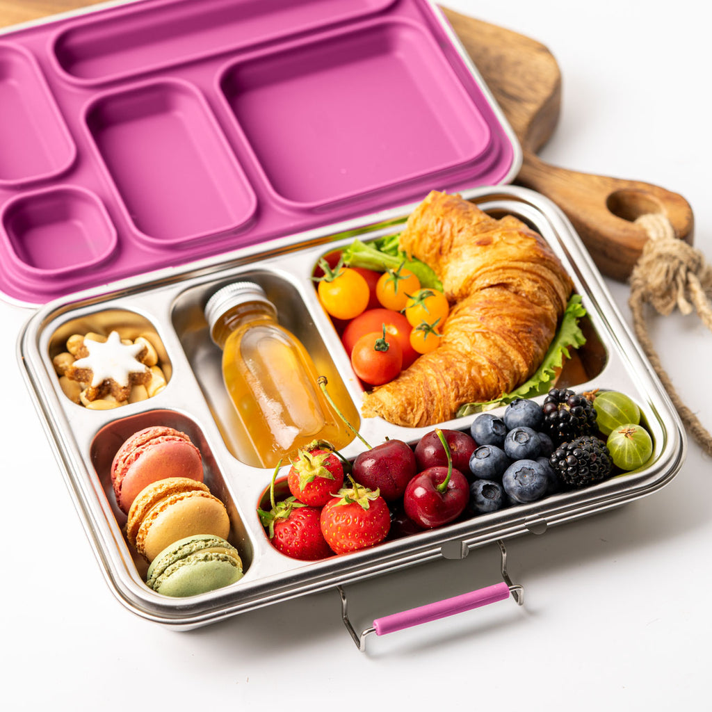 Lekkabox GRANDE - nerezový box s 5 oddeleniami - bobule