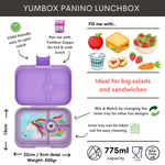 Načítať obrázok do zobrazovača galérie, Yumbox Panino 4 oddelenia levanduľová fialová (jednorožec)
