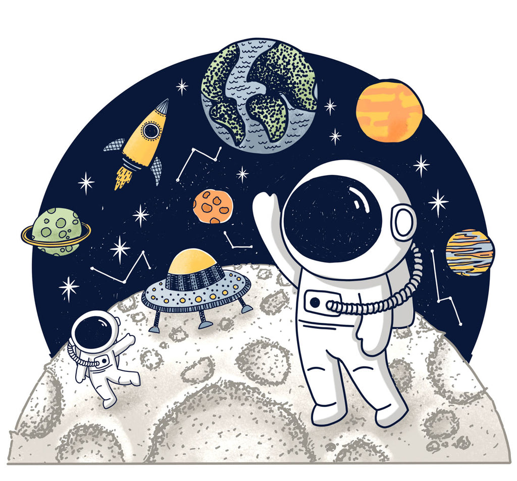 Vodeodolné nálepky Vesmír - stvorené pre boxík Bento2