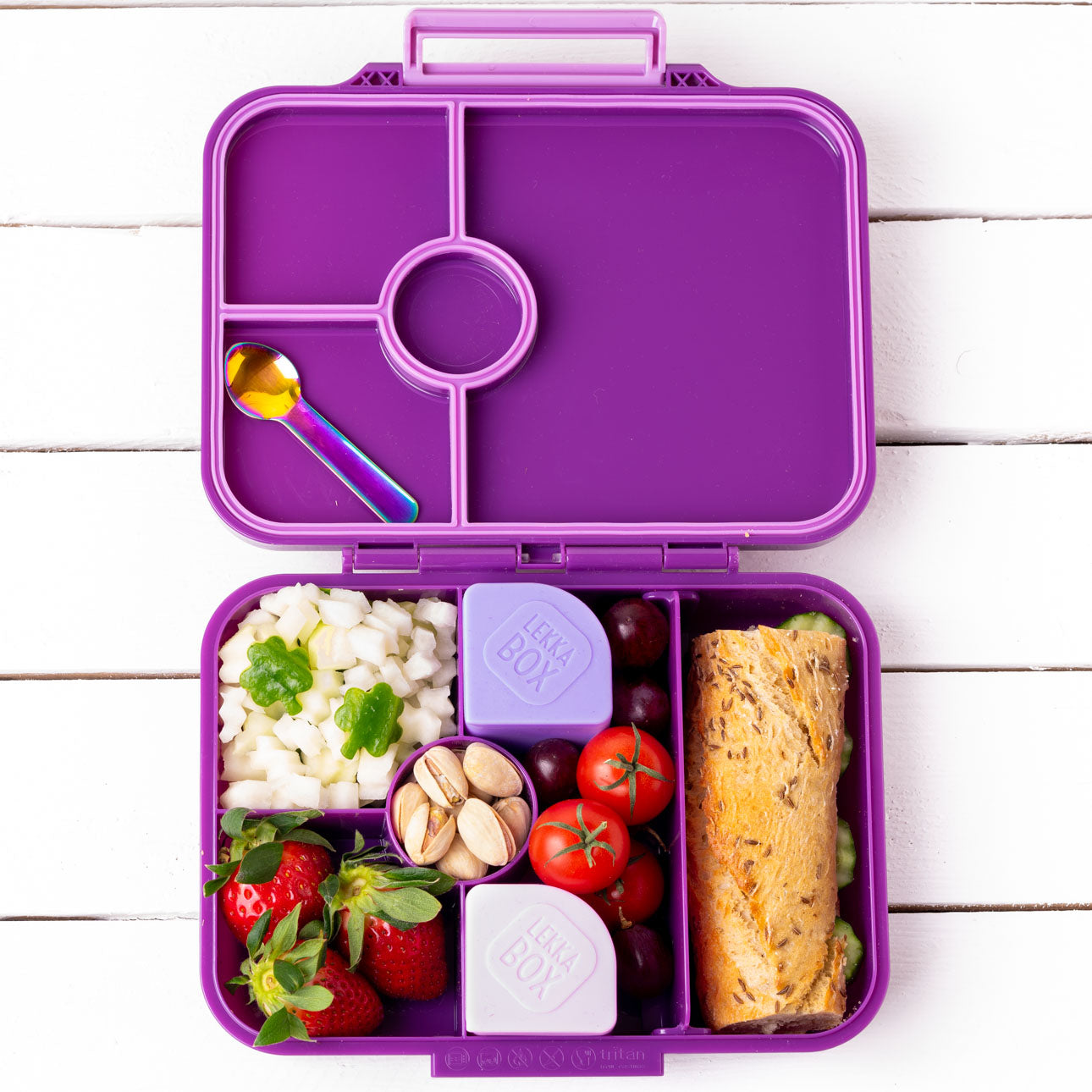 Lekkabox Classic  so 4 oddeleniami - Lila