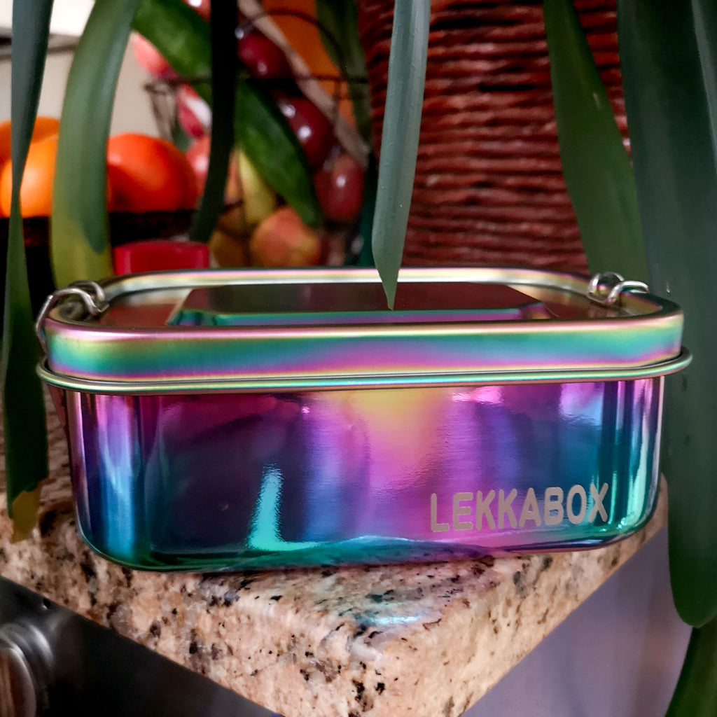 Lekkabox SAFE 1000ml s jedným oddelením a rozdeľovačom - dúhová