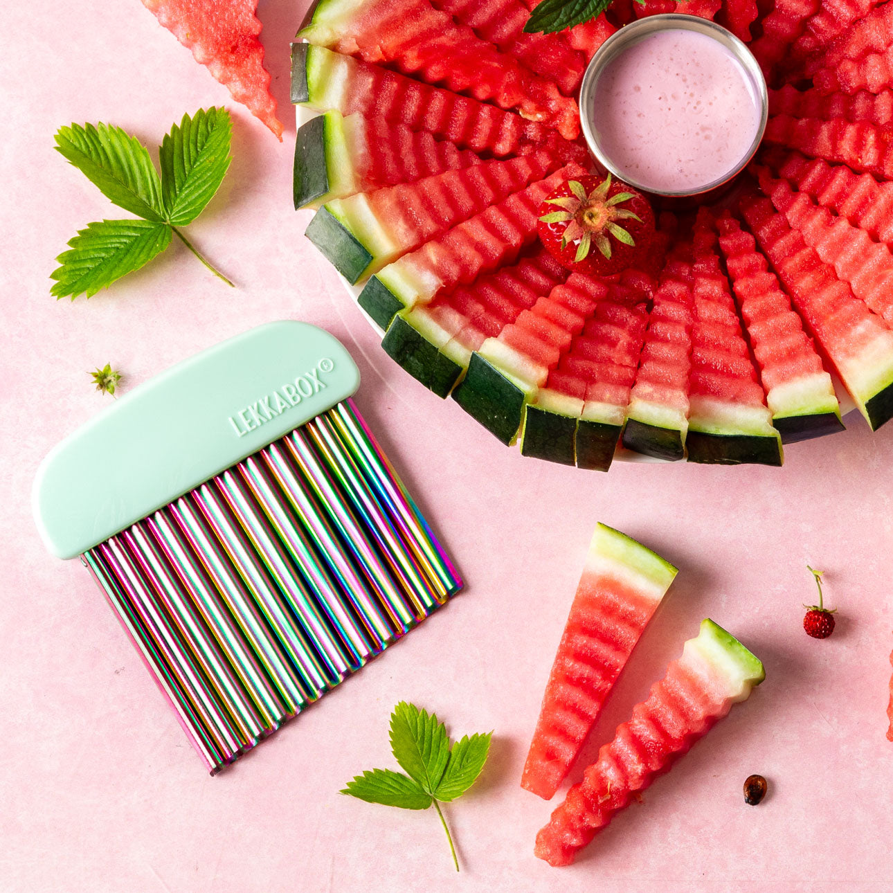 LEKKABOX® vlnkový krájač – dúhový