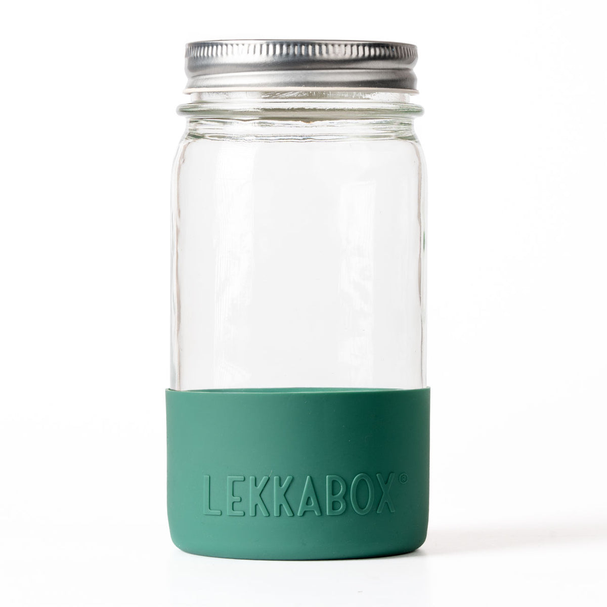 Lekkabox Meal Prep - sklenená nádoba s viečkom so silikónovým chráničom  500ml les