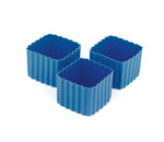 Načítať obrázok do zobrazovača galérie, Sada 3 štvorcových silikónových formičiek tmavo modrá Little Lunch Box Co
