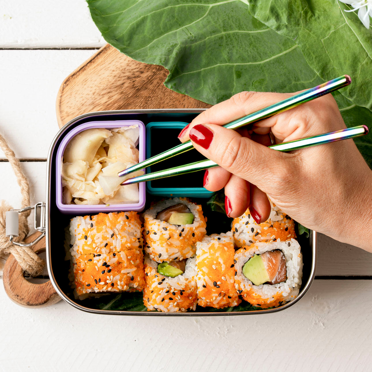 Lekkabox Stix - mini nerezové paličky - dúhové