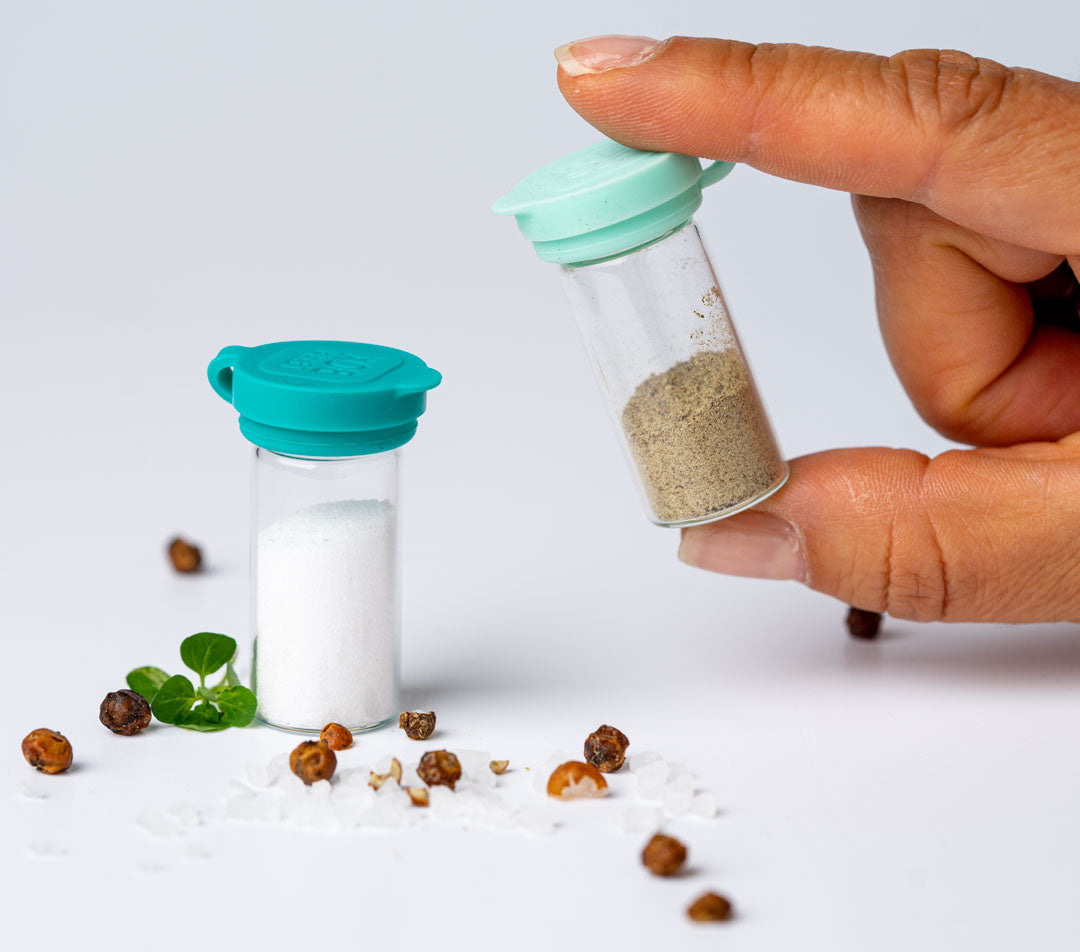 Lekkabox Salty - sklenená soľnička a korenička