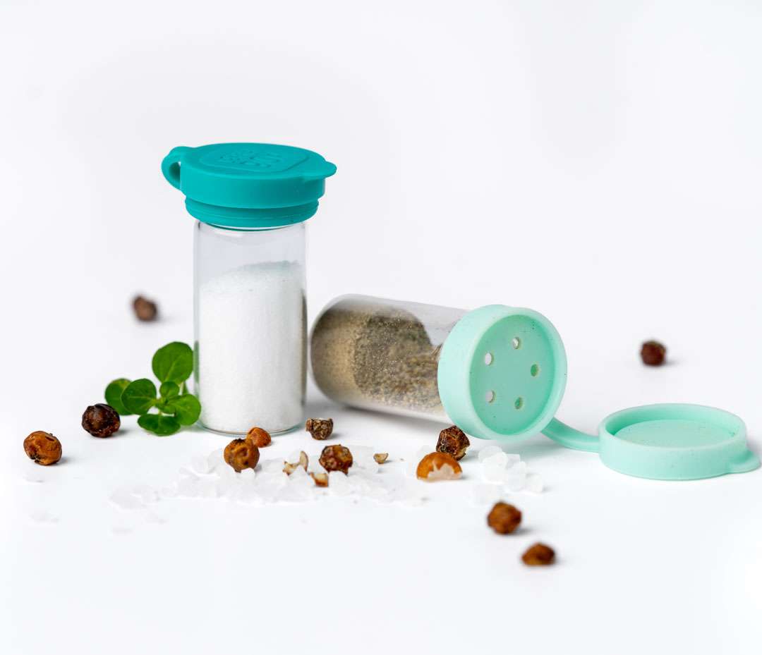 Lekkabox Salty - sklenená soľnička a korenička