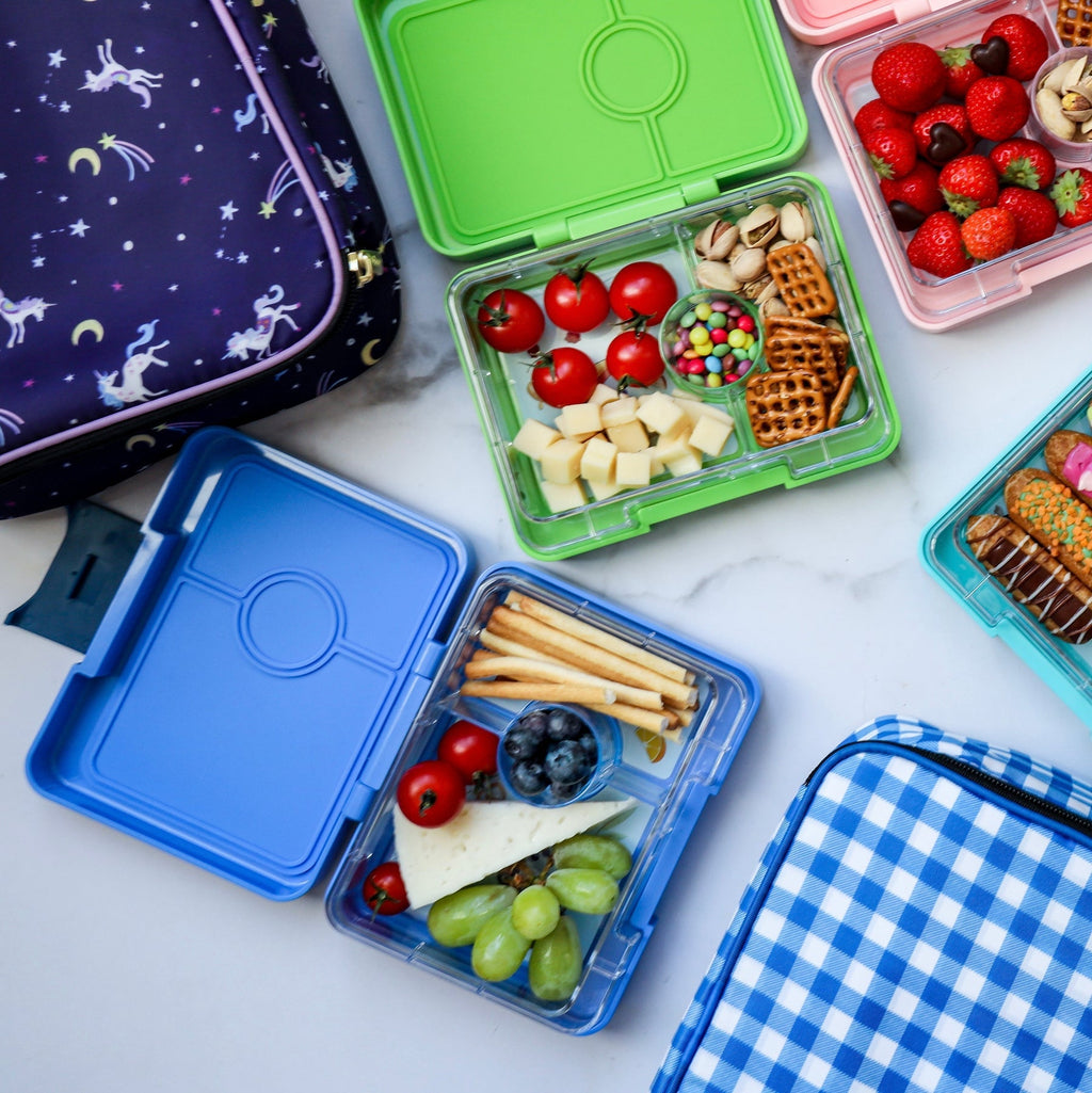Yumbox Snack 3 oddelenia pravá modrá (raketa)