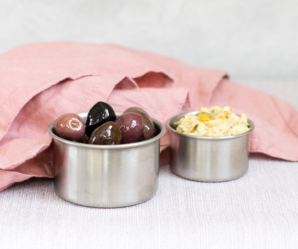 Sada 2 nerezových nádobiek na omáčky - levanduľa