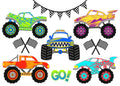 Vodeoodolné nálepky Monster trucks