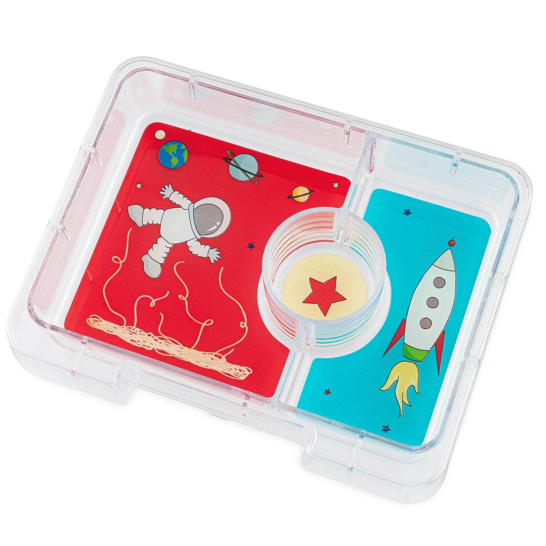Yumbox Snack 3 oddelenia pravá modrá (raketa)