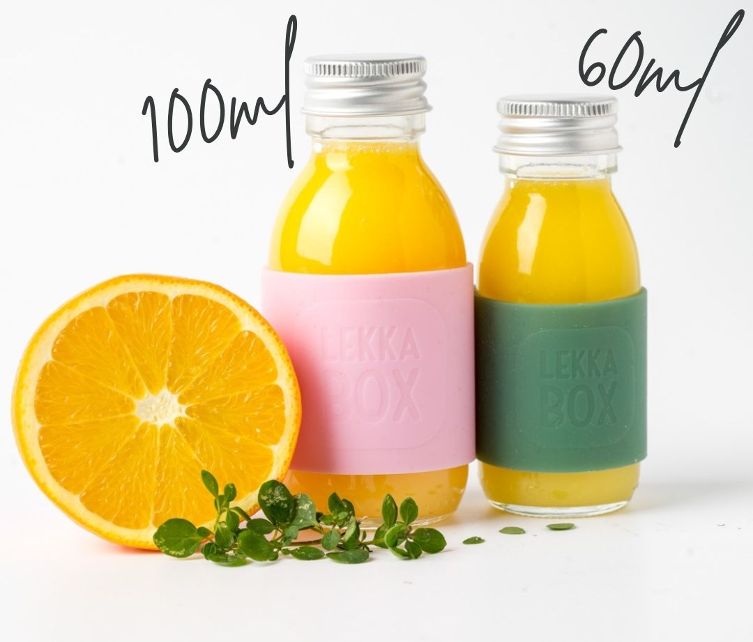 Lekkabox Juicy Mini fľaštička na smoothie/džús 60ml Les