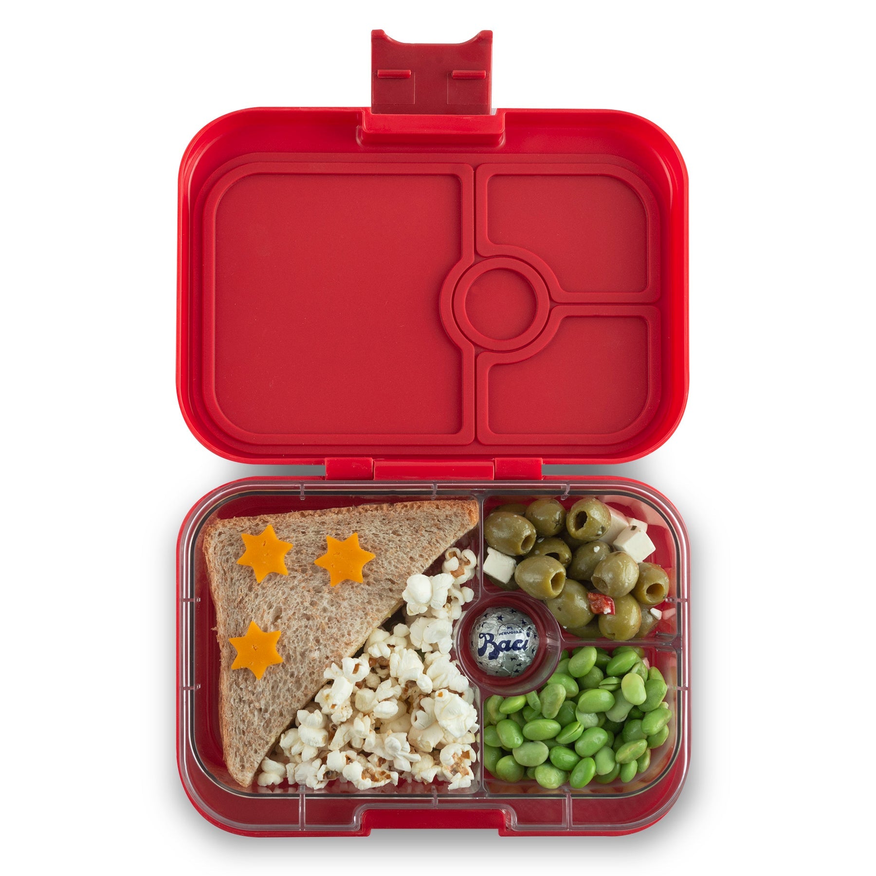 Yumbox Panino 4 oddelenia WOW červená (žralok)