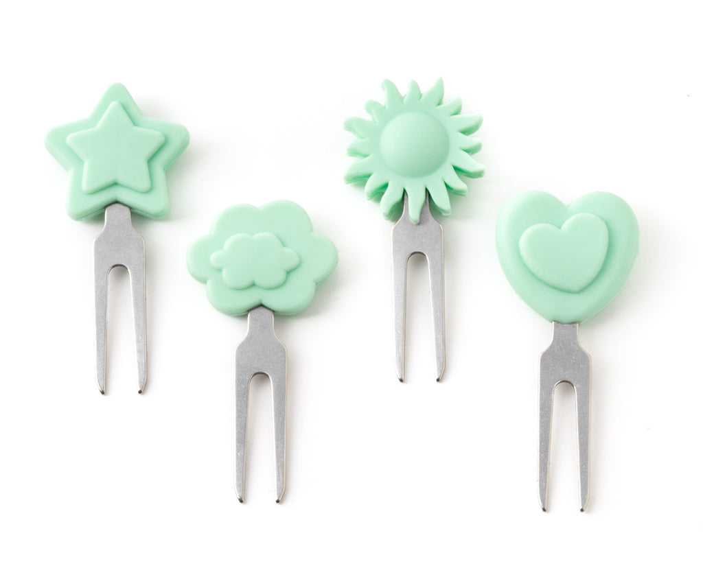 Set 4 krátkych nerezových napichovátok Lekkabox - láska nebeská