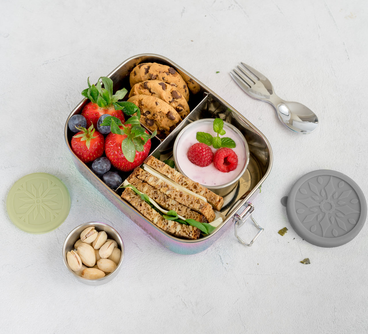 Sada 2 nerezových nádobiek na omáčky - kameň