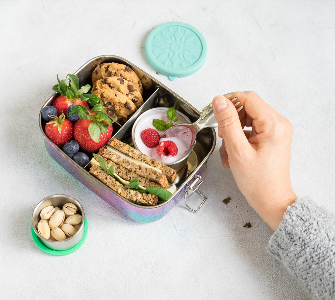 Mini nerezová vidličko-lyžička strieborná