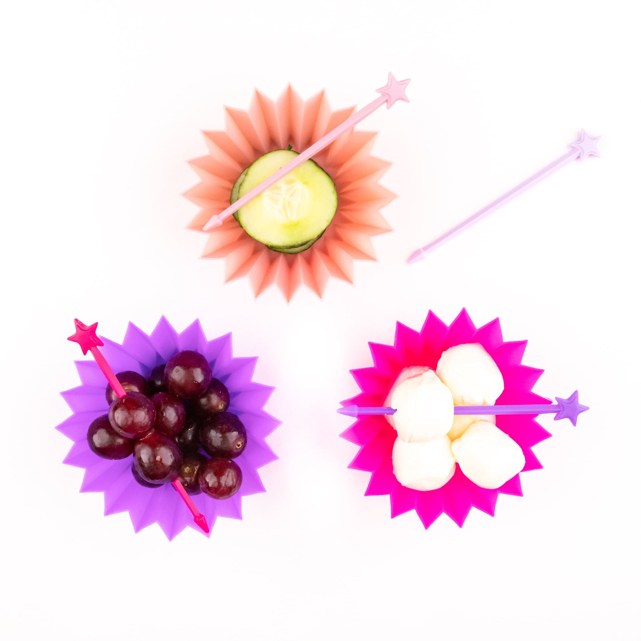 Sada silikónových pohárikov ružová