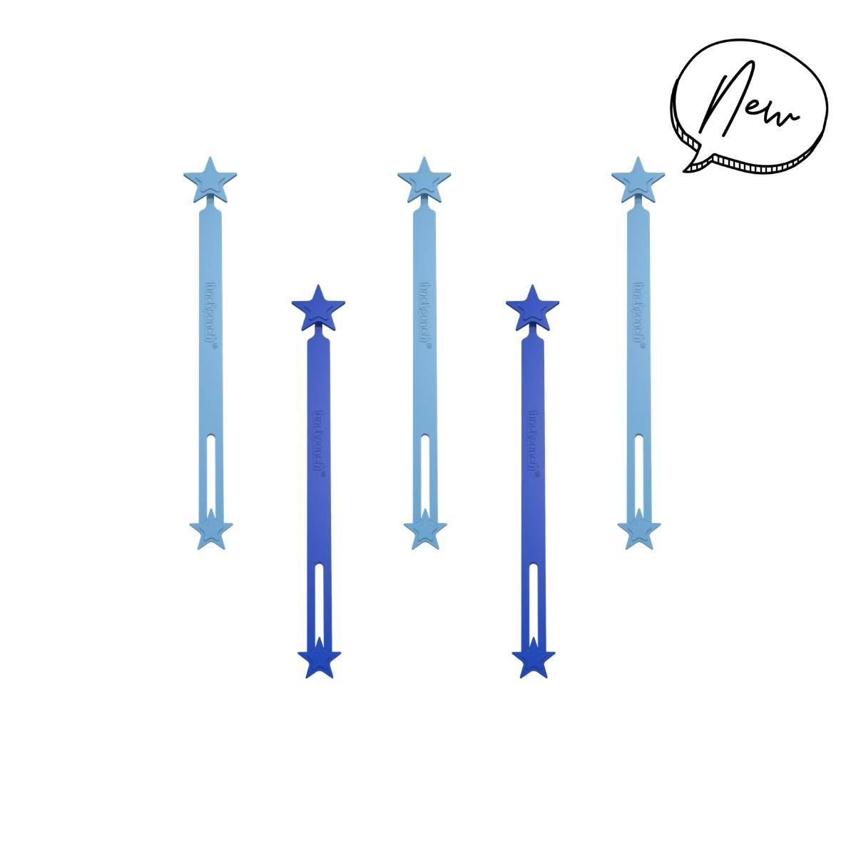 Sada silikónových gumičiek na wrapy modrá