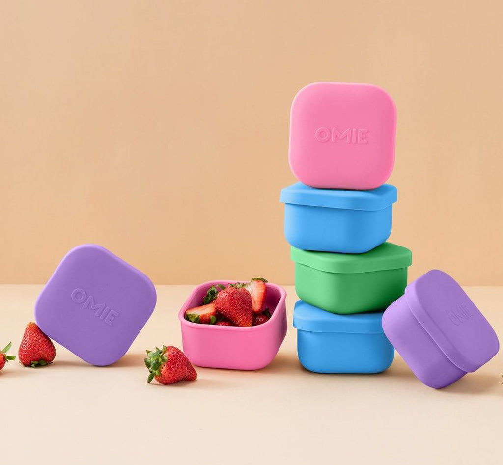 OmieSnack - silikónová dóza fialová 280ml