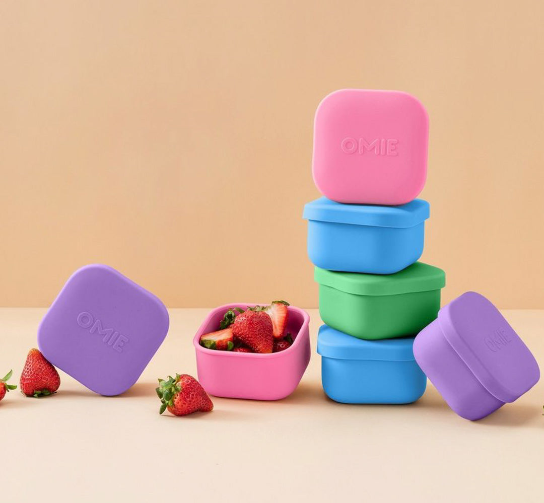 OmieSnack - silikónová dóza zelená 280ml