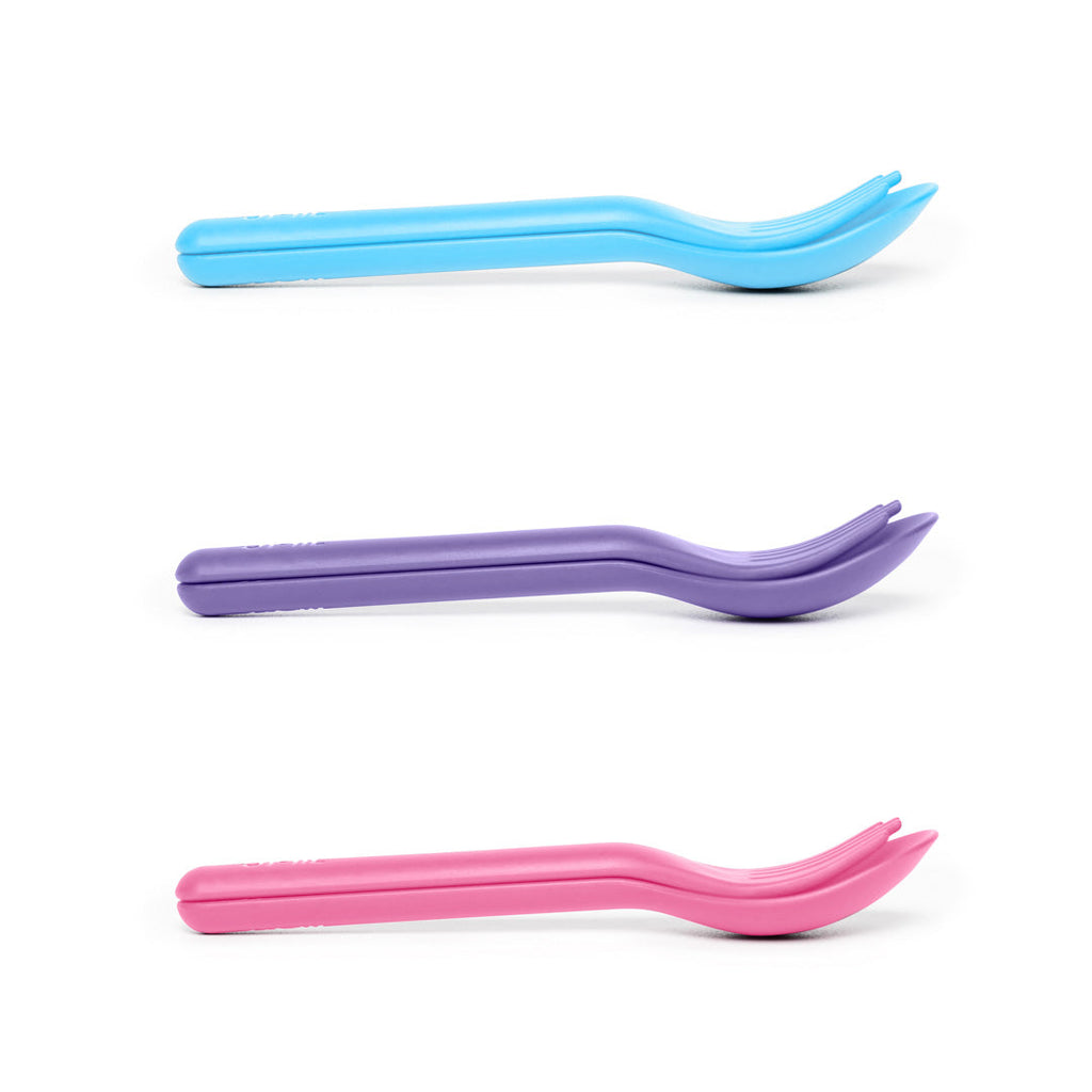 Detský cestovný príbor, sada 2 kusov - OmiePod lila