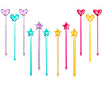 Načítať obrázok do zobrazovača galérie, Napichovátka dlhé trblietavé srdiečka a hviezdičky
