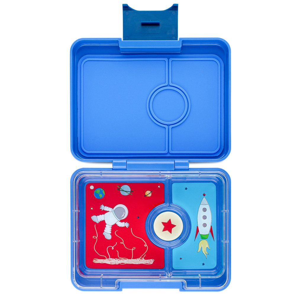 Yumbox Snack 3 oddelenia pravá modrá (raketa)